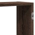 Estantería de pared madera ingeniería marrón roble 129x18x42