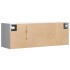Mueble de TV de pared con luces LED gris Sonoma 100x31x35