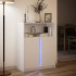 Aparador con LED madera de ingeniería blanco 77x34x100