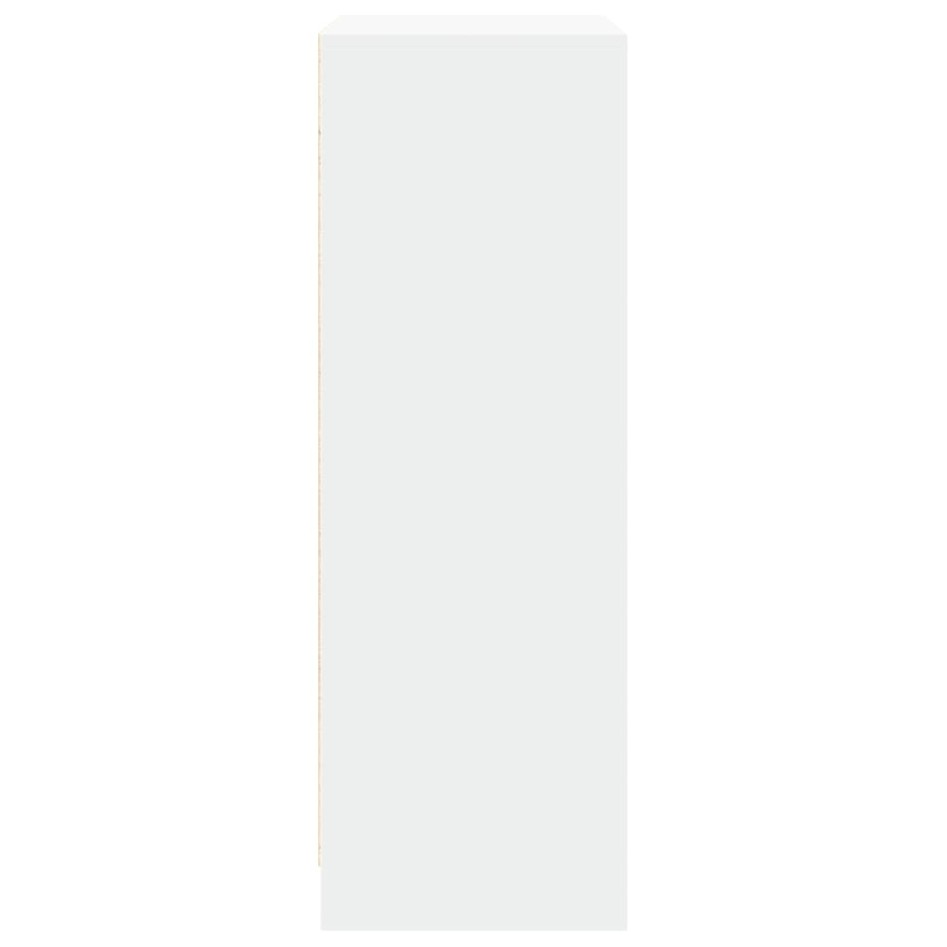 Aparador con LED madera de ingeniería blanco 77x34x100