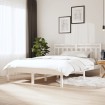 Estructura de cama madera maciza de pino blanco 120x200 cm