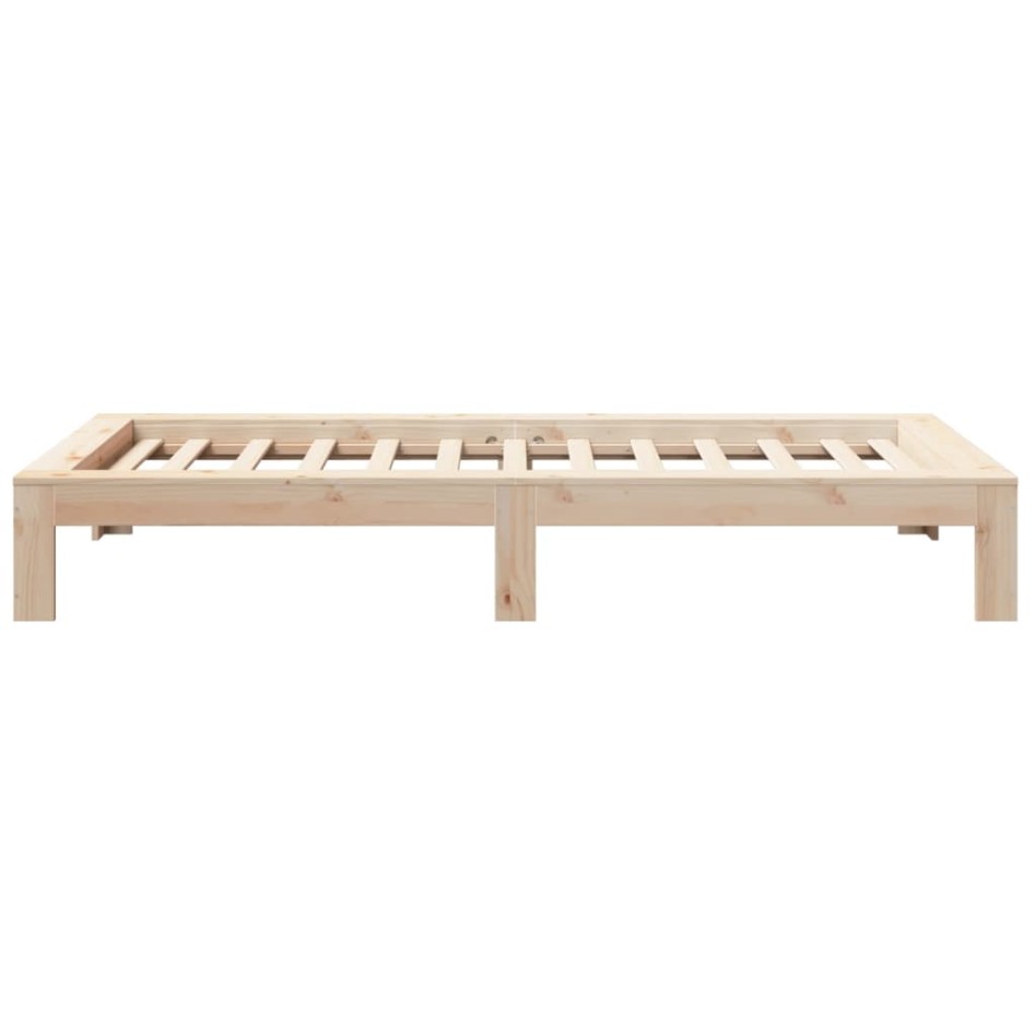 Estructura de cama sin colchón madera maciza pino 75x190