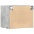 Mesitas de noche de pared con luces LED 2 uds gris
