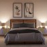 Mesitas de noche de pared con luces LED 2 unidades roble