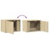 Mesitas de noche de pared con luces LED 2 unidades roble