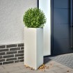 Jardinera triangular acero blanco 40x34,5x70 cm