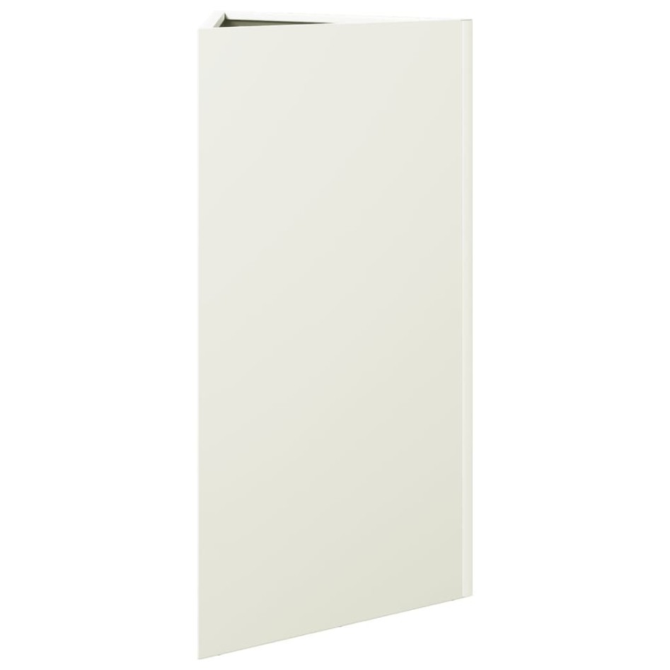 Jardinera triangular acero blanco 40x34,5x70
