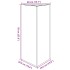 Jardinera triangular acero blanco 40x34,5x70