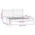 Estructura de cama madera maciza de pino blanco 120x200