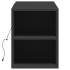 Mueble de TV de pared con luces LED negro 135x31x39,5