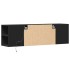 Mueble de TV de pared con luces LED negro 135x31x39,5