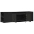 Mueble de TV de pared con luces LED negro 135x31x39,5