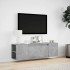 Mueble de TV de pared luces LED gris hormigón 135x31x39,5