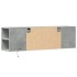 Mueble de TV de pared luces LED gris hormigón 135x31x39,5