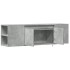 Mueble de TV de pared luces LED gris hormigón 135x31x39,5