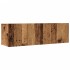 Muebles para TV de pared 2 uds madera envejecida 100x30x30