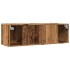 Muebles para TV de pared 2 uds madera envejecida 100x30x30