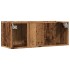 Muebles para TV de pared 2 uds madera envejecida 80x30x30