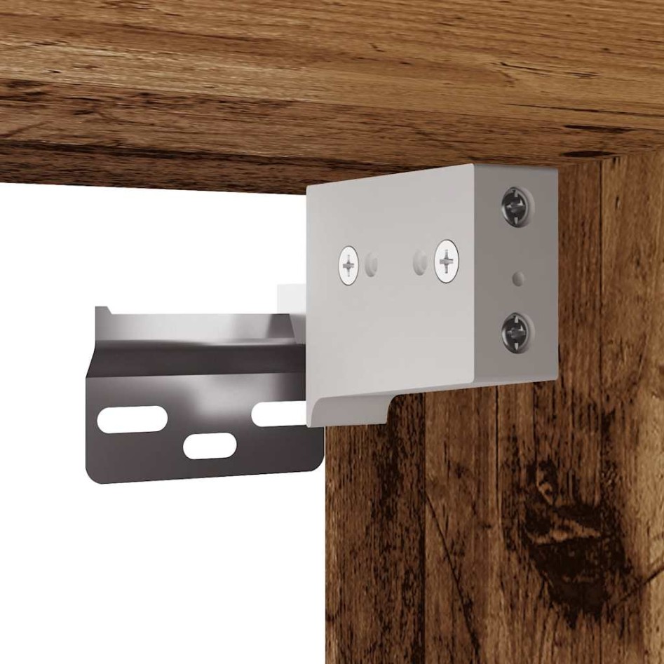 Muebles para TV de pared 2 uds madera envejecida 80x30x30