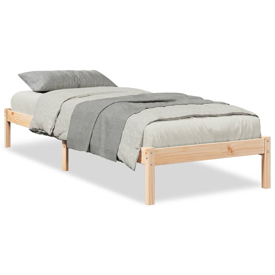 Cama extralarga sin colchón madera maciza de pino 80x210