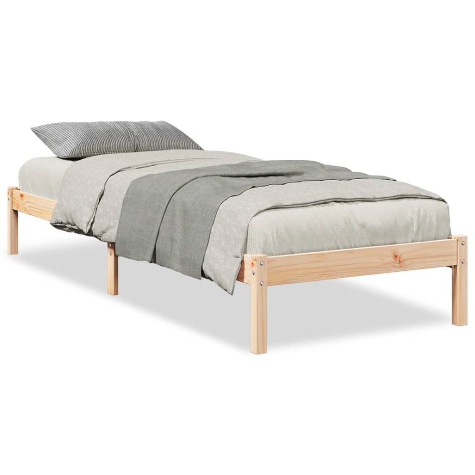 Cama extralarga sin colchón madera maciza de pino 80x220