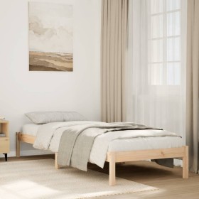 Cama extralarga sin colchón madera maciza de pino 90x220