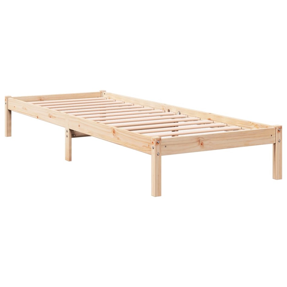 Cama extralarga sin colchón madera maciza de pino 90x220