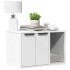 Mueble arenero para gatos madera ingeniería blanco 60x40x40
