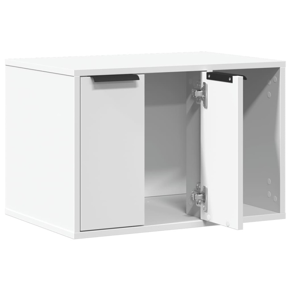 Mueble arenero para gatos madera ingeniería blanco 60x40x40