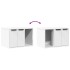 Mueble arenero para gatos madera ingeniería blanco 60x40x40