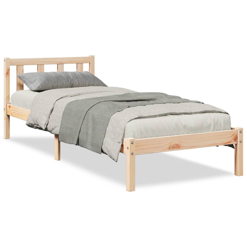 Cama extralarga sin colchón madera maciza de pino 80x210