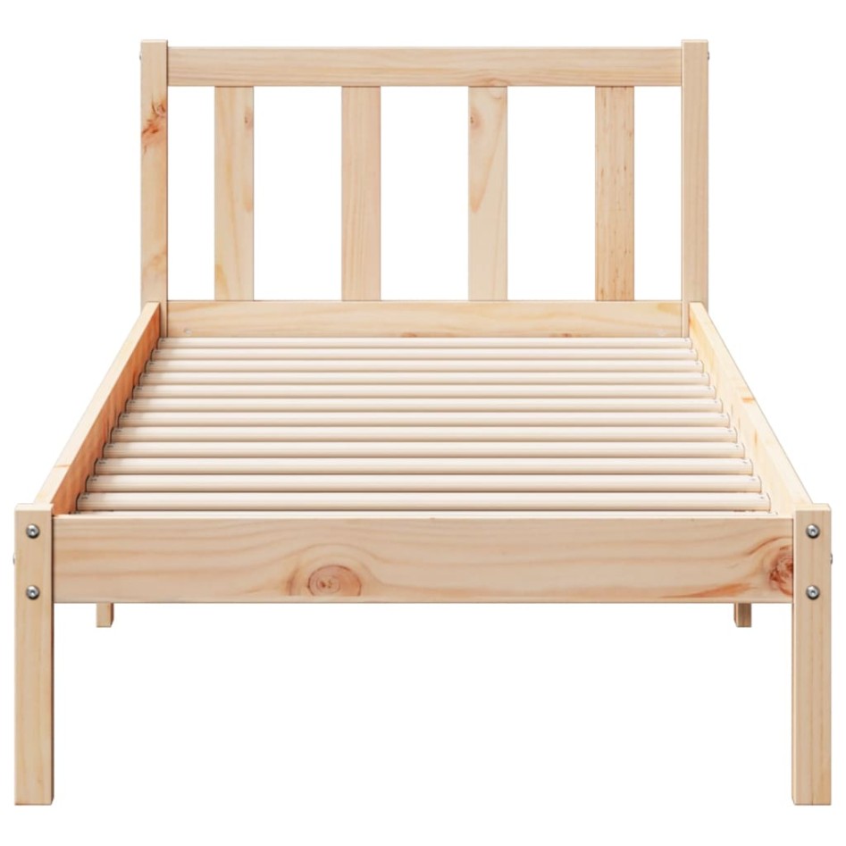 Cama extralarga sin colchón madera maciza de pino 80x210