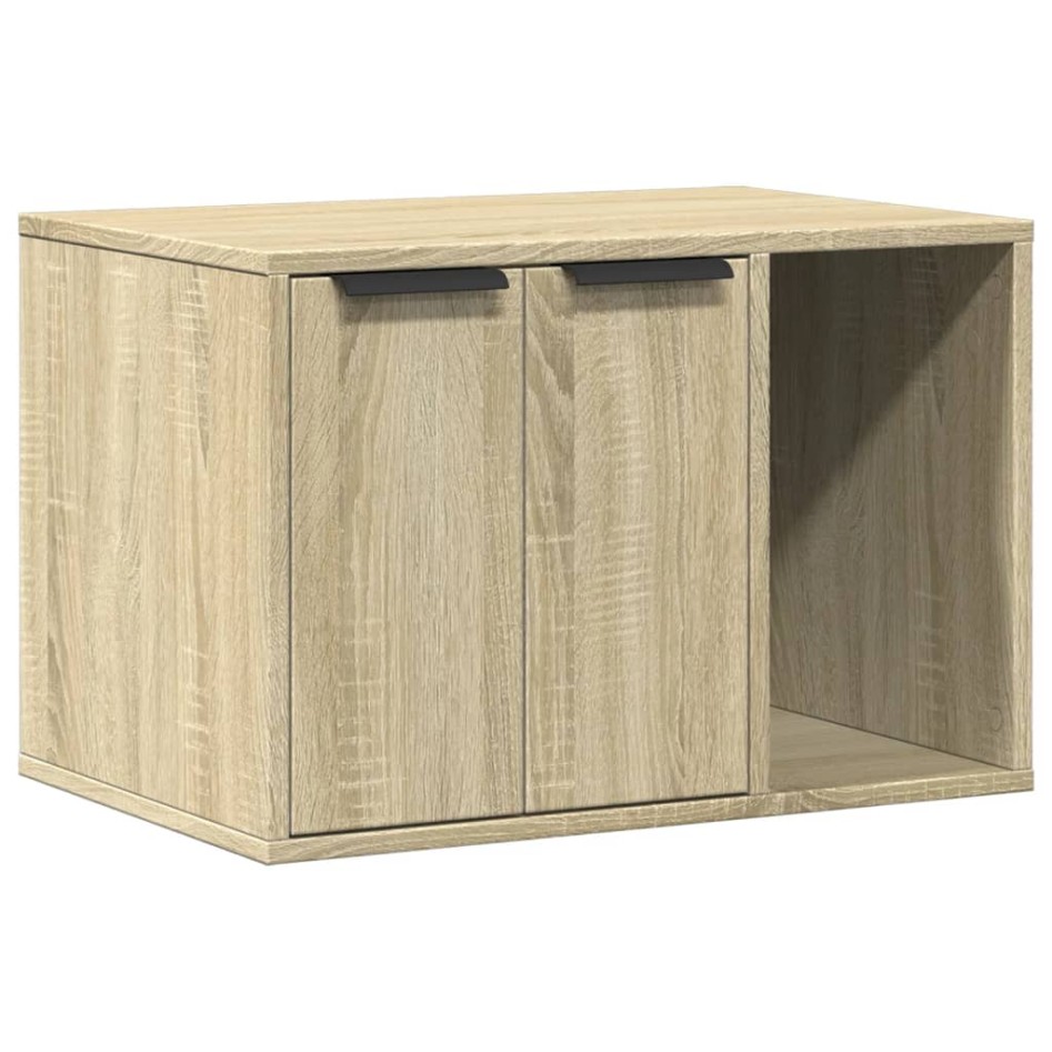 Mueble arenero para gatos madera roble Sonoma 60x40x40