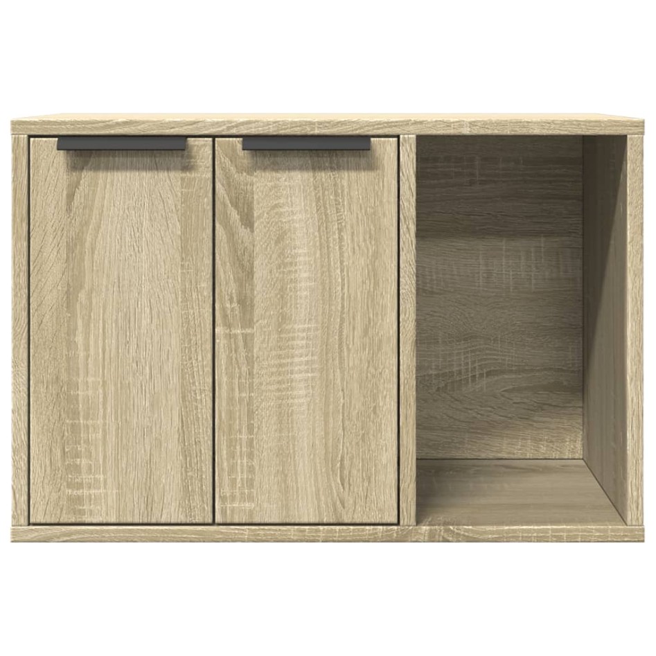 Mueble arenero para gatos madera roble Sonoma 60x40x40