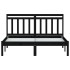 Estructura de cama de madera maciza de pino negro 140x200