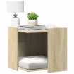 Mueble arenero para gatos madera roble Sonoma 53x53x51 cm