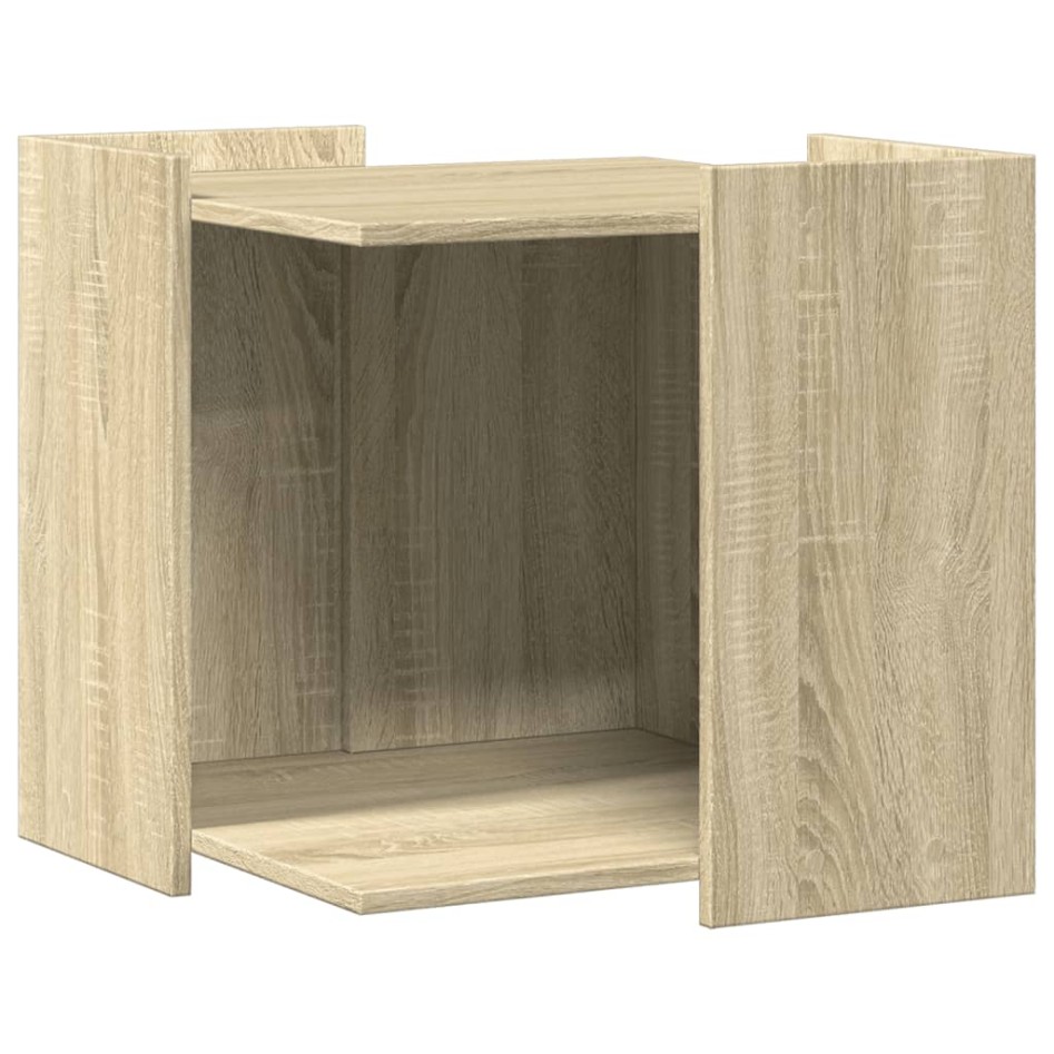 Mueble arenero para gatos madera roble Sonoma 53x53x51