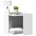 Mueble arenero para gatos madera ingeniería blanco 53x53x51
