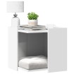 Mueble arenero para gatos madera ingeniería blanco 53x53x51 cm