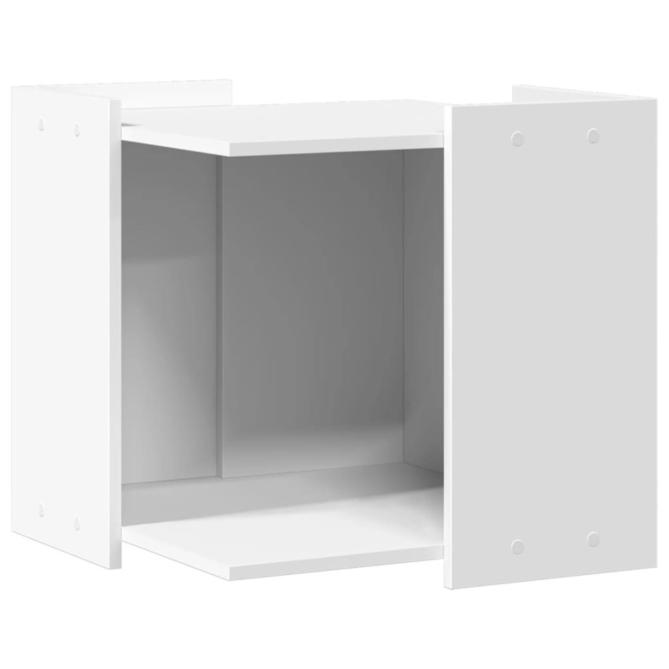 Mueble arenero para gatos madera ingeniería blanco 53x53x51