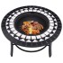 vidaXl Brasero de mosaico cerámica negro y blanco 68