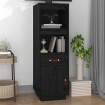 Aparador alto de madera maciza de pino negro 34x40x108,5 cm