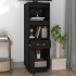 Aparador alto de madera maciza de pino negro 34x40x108,5