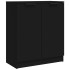 Aparador de madera contrachapada negro 60x30x70