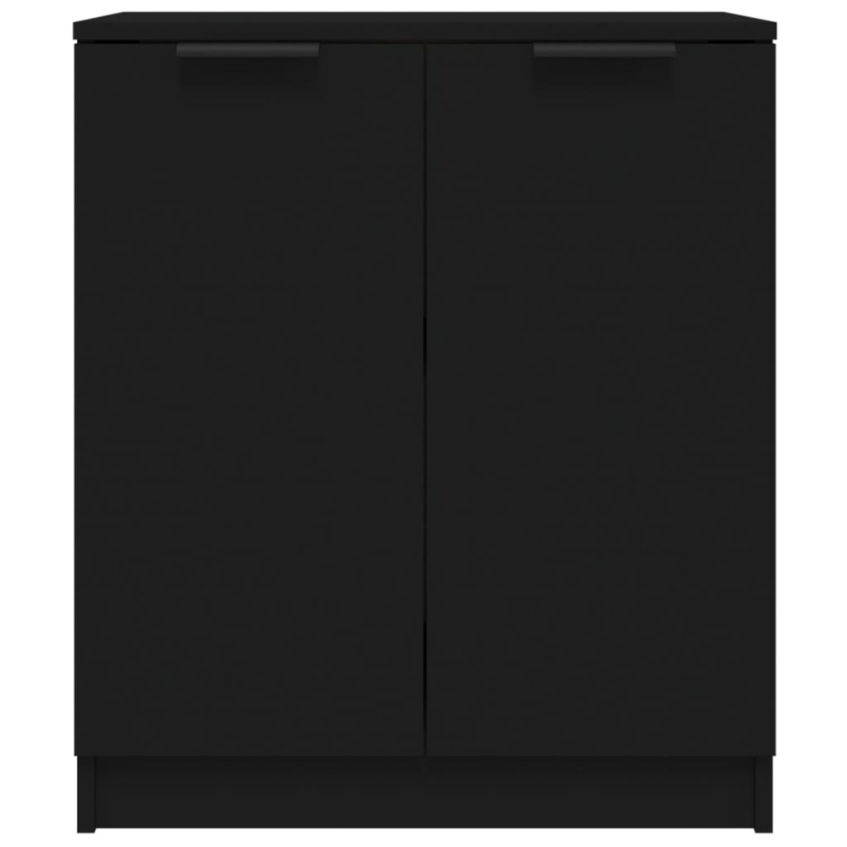 Aparador de madera contrachapada negro 60x30x70