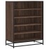 Zapatero de madera y metal marrón roble 75x38x97,5
