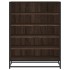 Zapatero de madera y metal marrón roble 75x38x97,5
