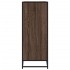 Zapatero de madera y metal marrón roble 75x38x97,5
