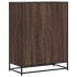 Zapatero de madera y metal marrón roble 75x38x97,5