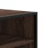 Zapatero de madera y metal marrón roble 75x38x97,5